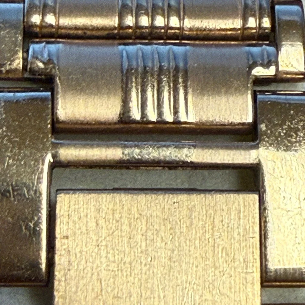 Vintage Armitron Gold Tone Rectangular Watch Quartz Water‎ Resist 100 Works!